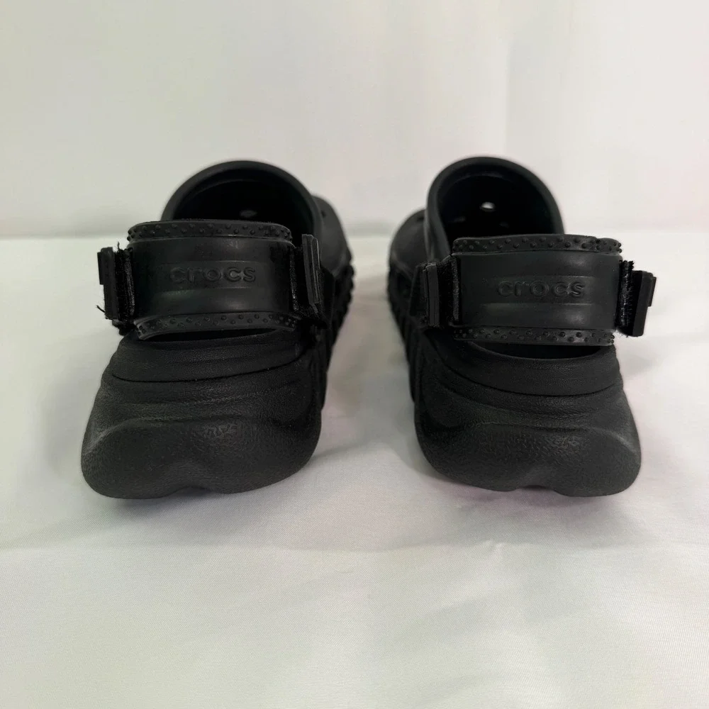 Crocs Echo Clog Black Sporty Streetwear Shoes J6 with 14 Superhero Charms